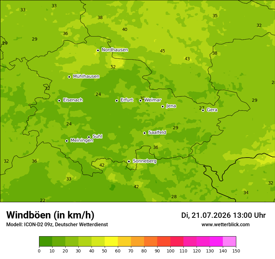 Maximale Windböen