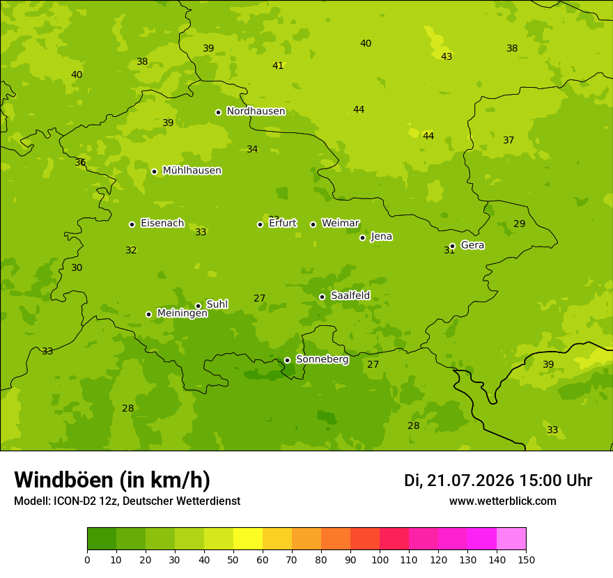 Maximale Windböen