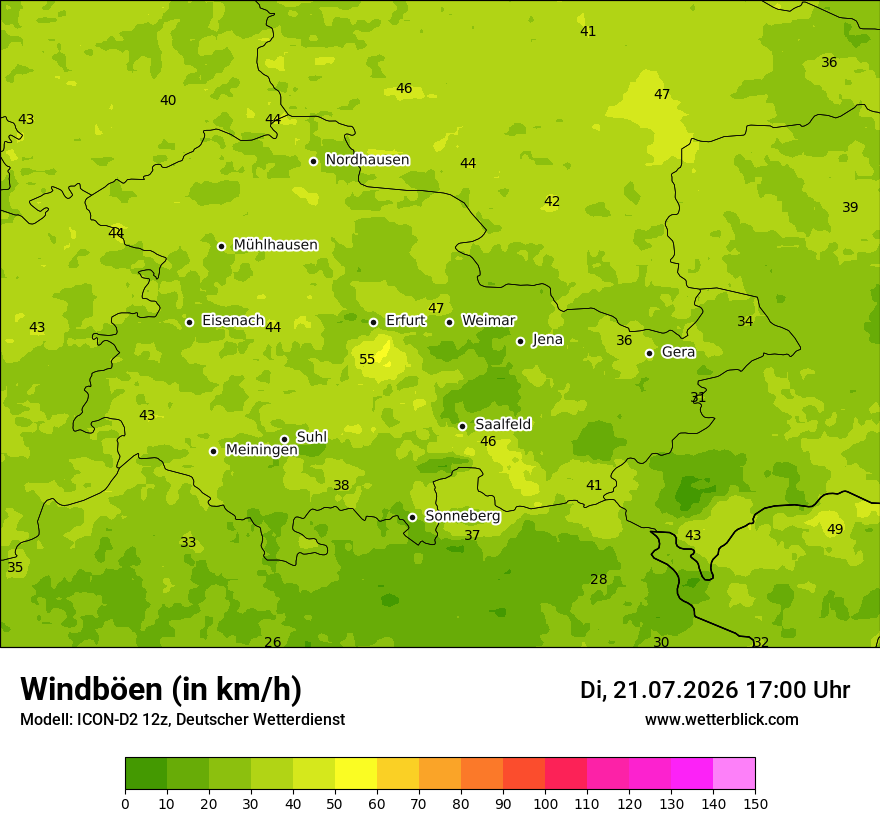 Maximale Windböen