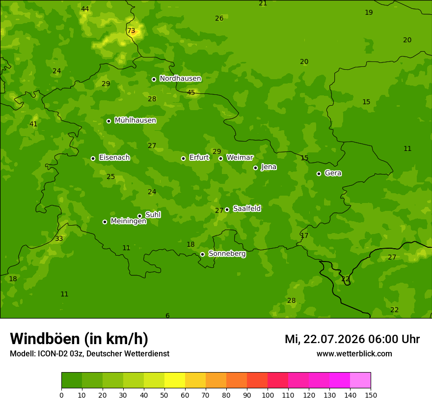 Maximale Windböen