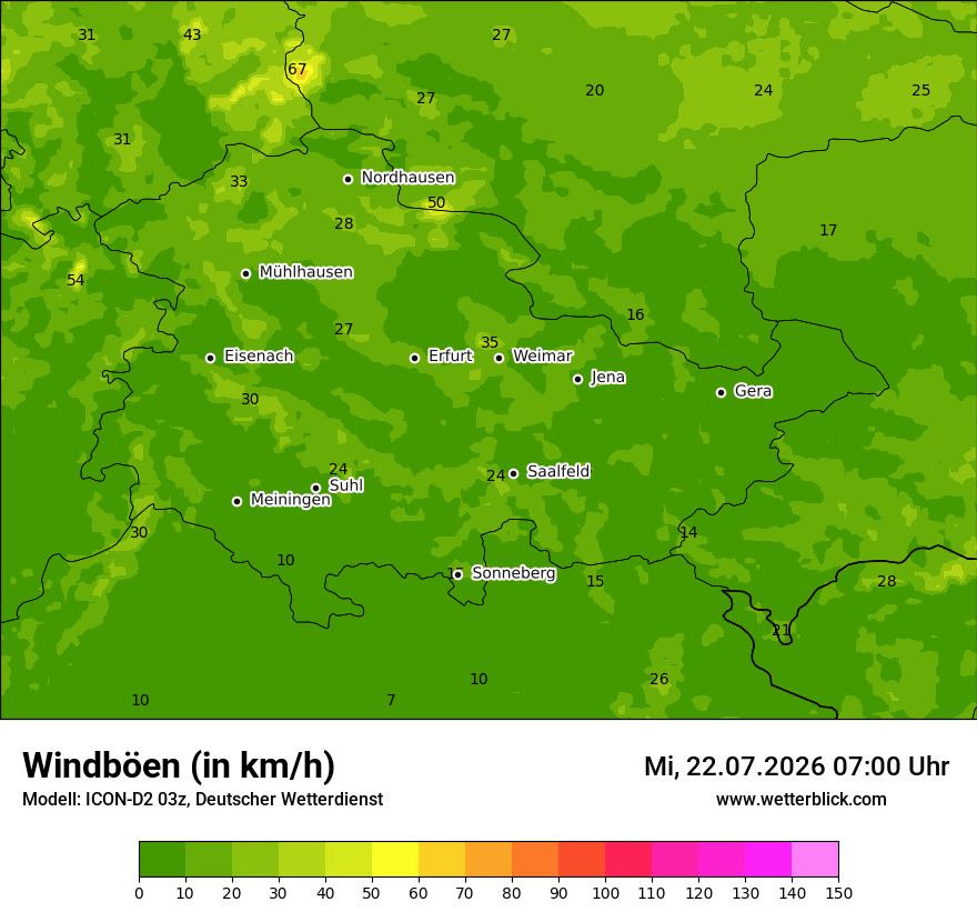 Maximale Windböen