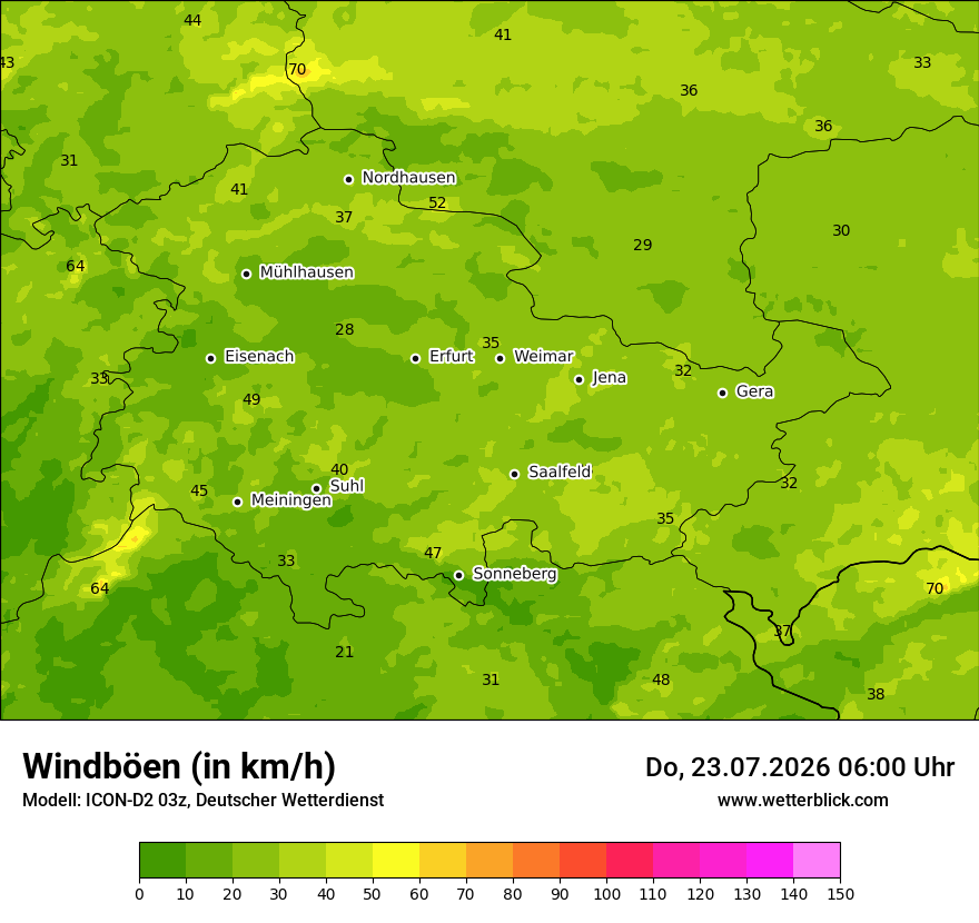 Maximale Windböen