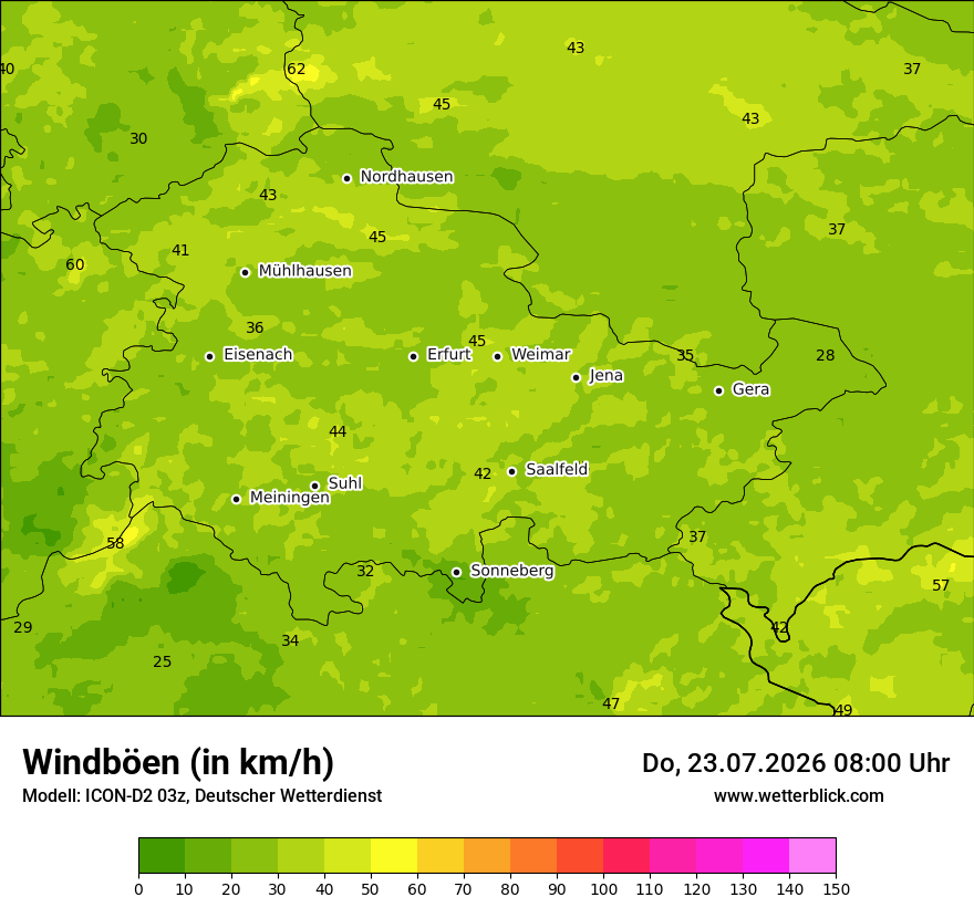 Maximale Windböen
