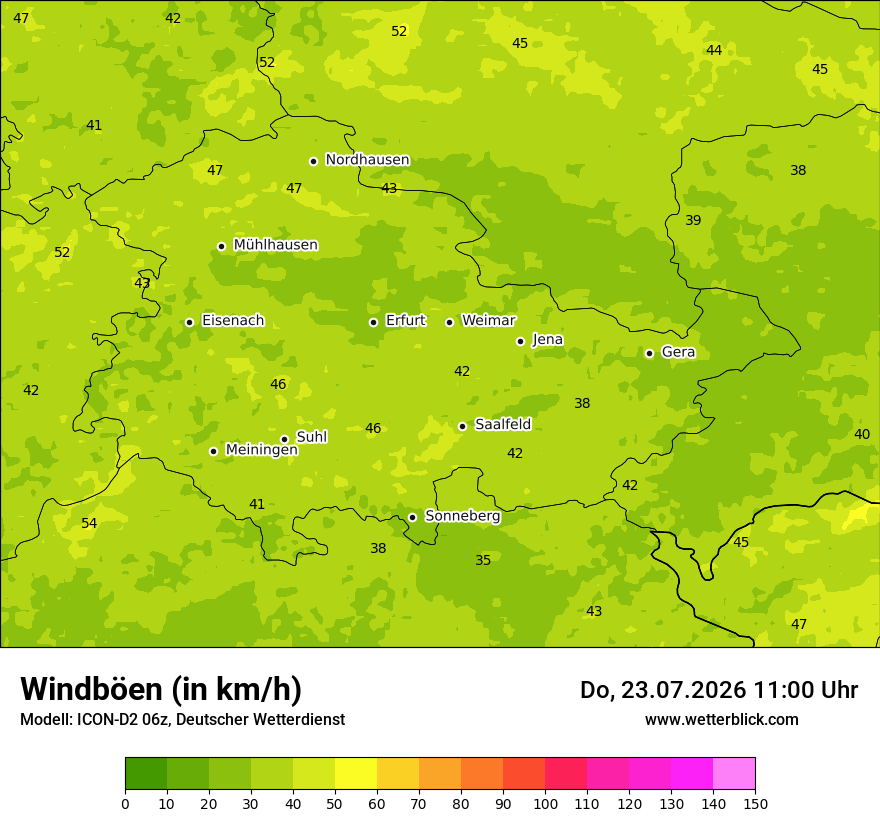 Maximale Windböen