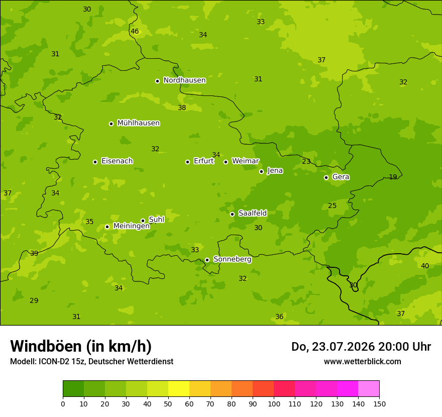 Maximale Windböen