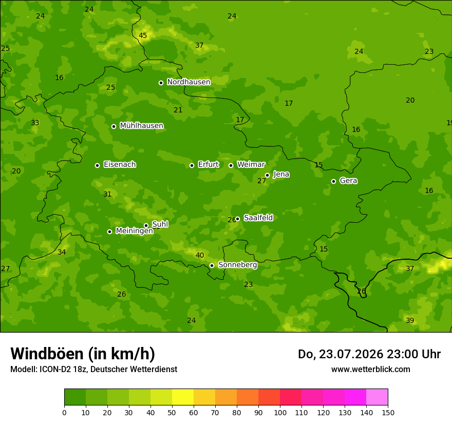 Maximale Windböen