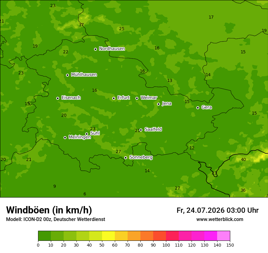 Maximale Windböen