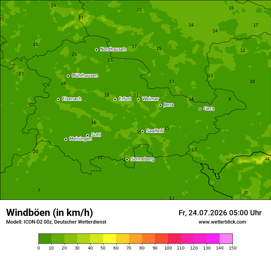 Maximale Windböen