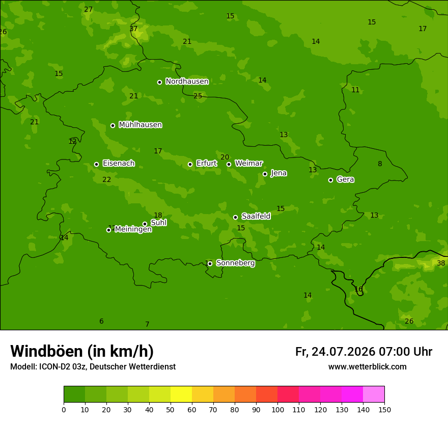 Maximale Windböen
