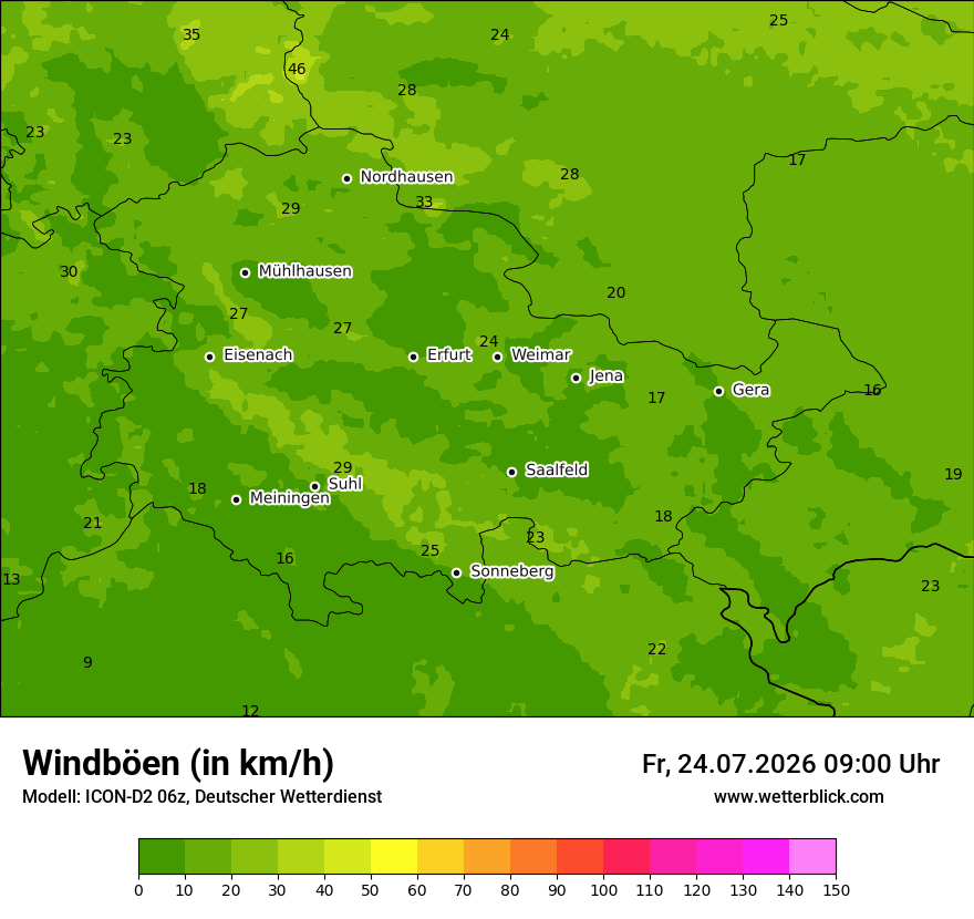 Maximale Windböen