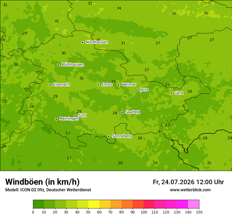 Maximale Windböen