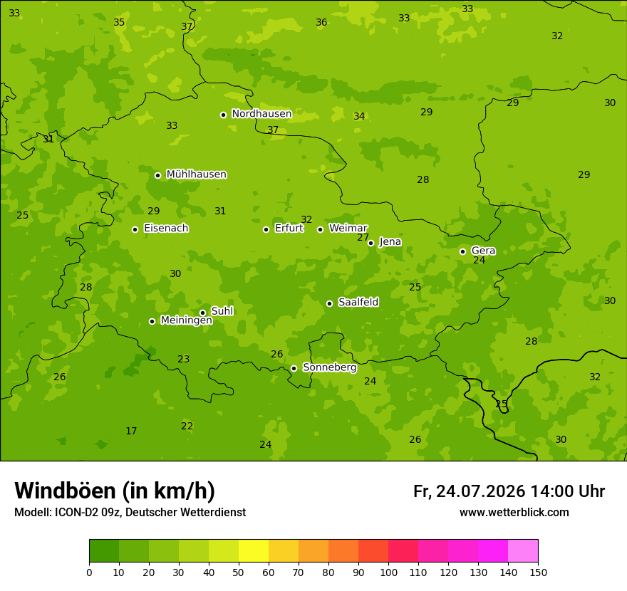 Maximale Windböen