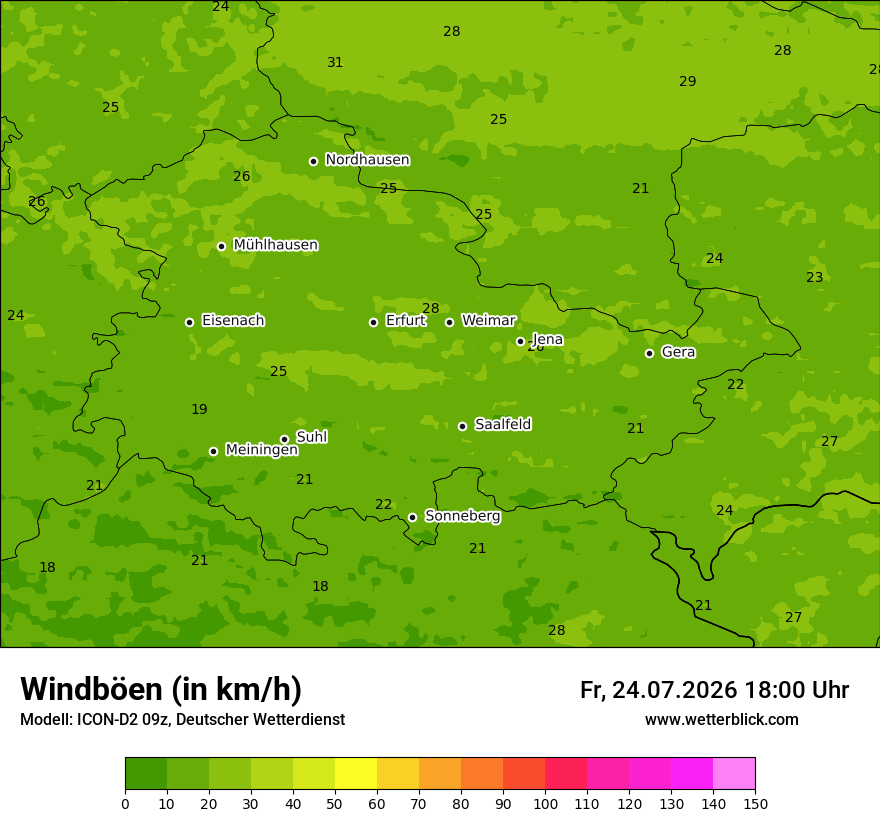 Maximale Windböen