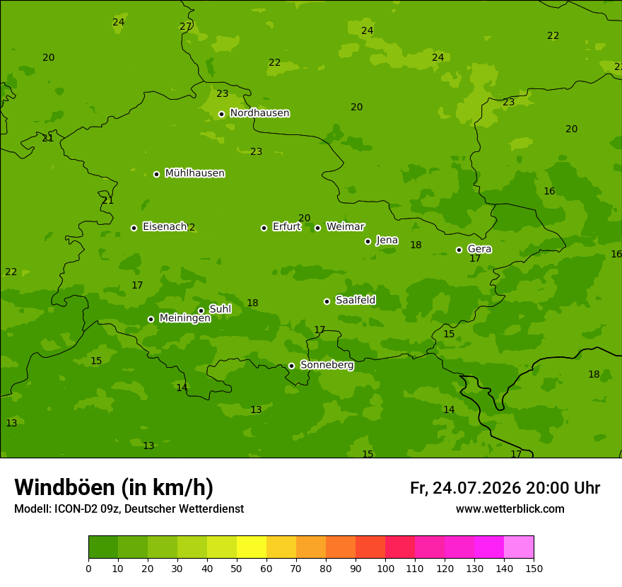 Maximale Windböen