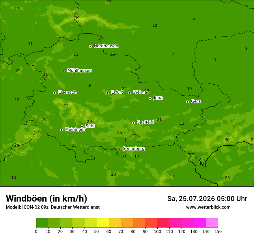 Maximale Windböen