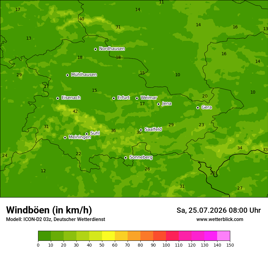 Maximale Windböen