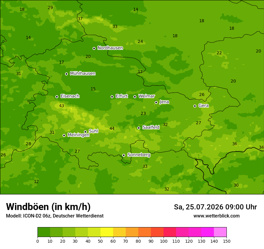 Maximale Windböen