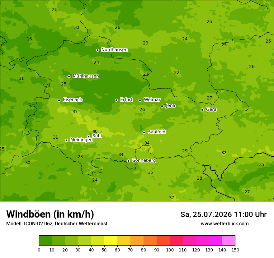 Maximale Windböen