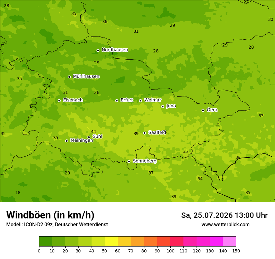 Maximale Windböen
