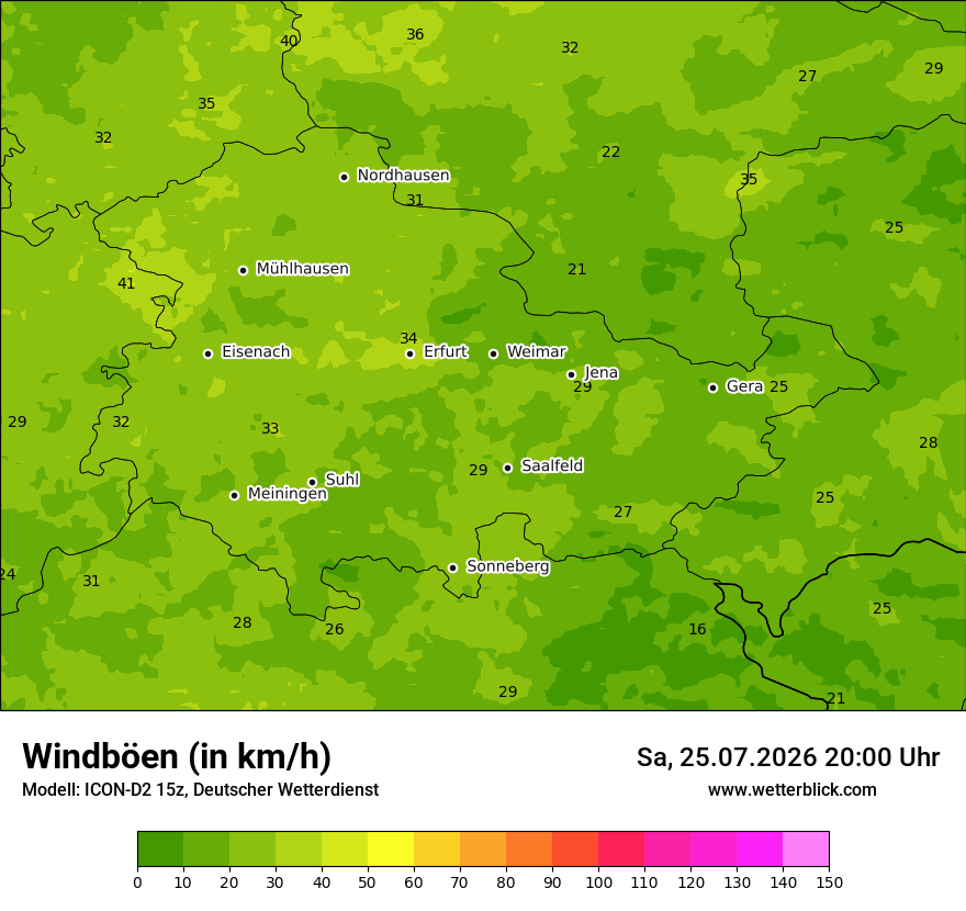 Maximale Windböen
