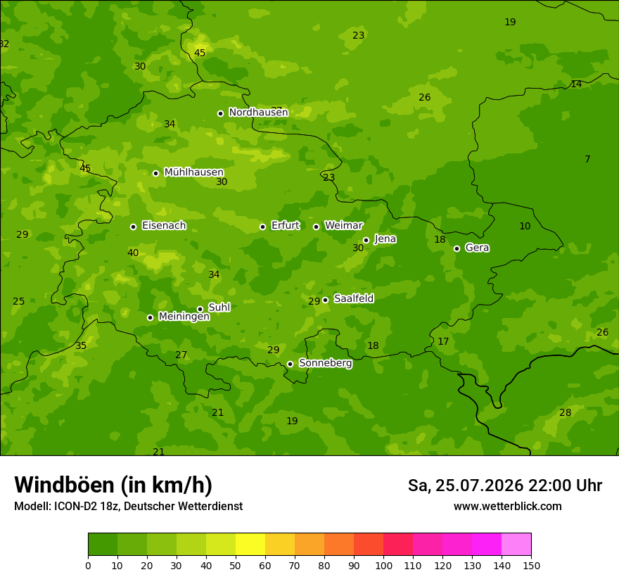 Maximale Windböen