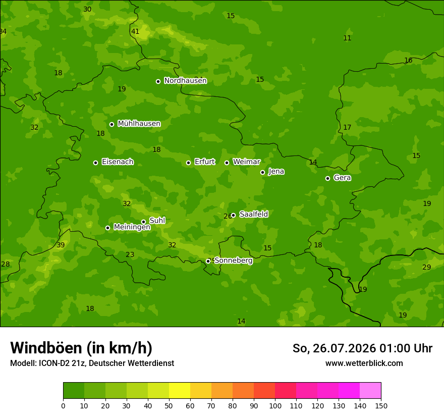Maximale Windböen