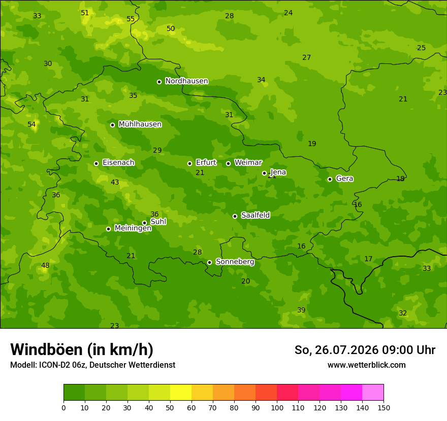 Maximale Windböen