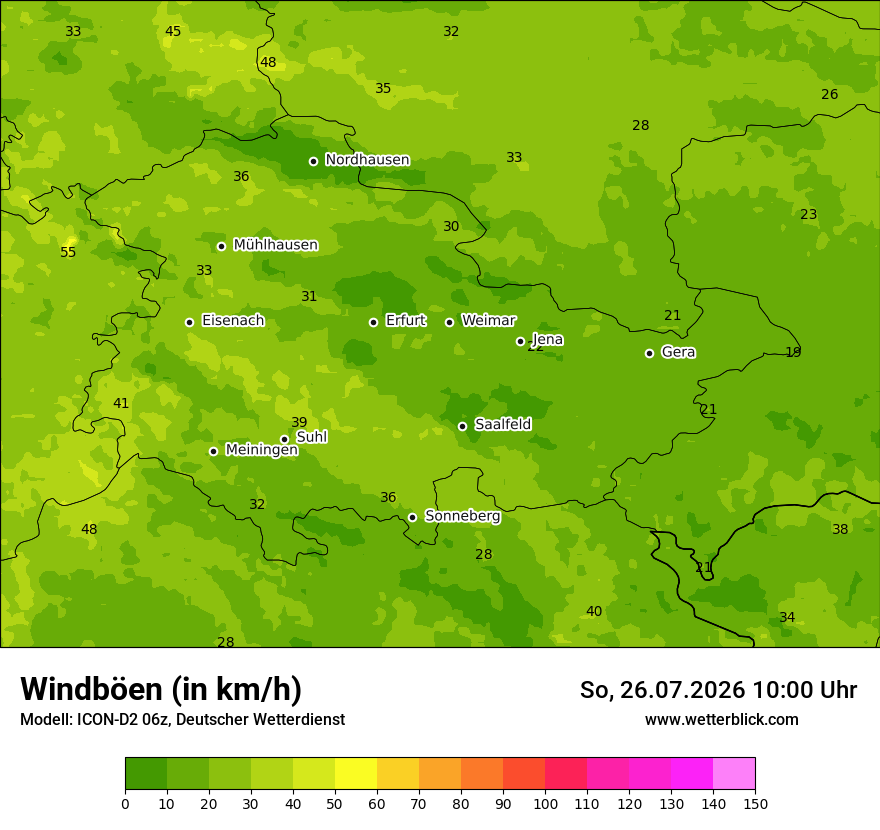 Maximale Windböen