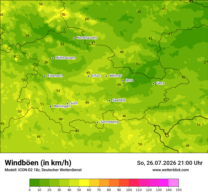 Maximale Windböen
