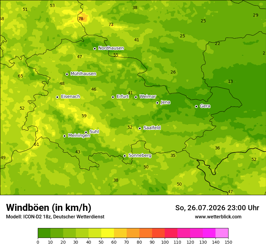 Maximale Windböen