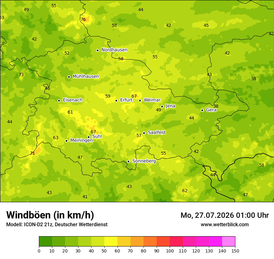 Maximale Windböen