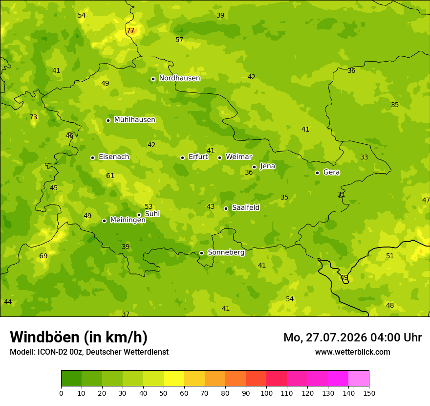 Maximale Windböen