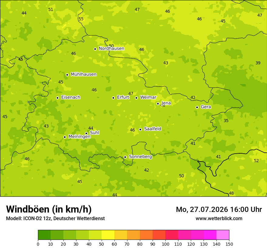 Maximale Windböen