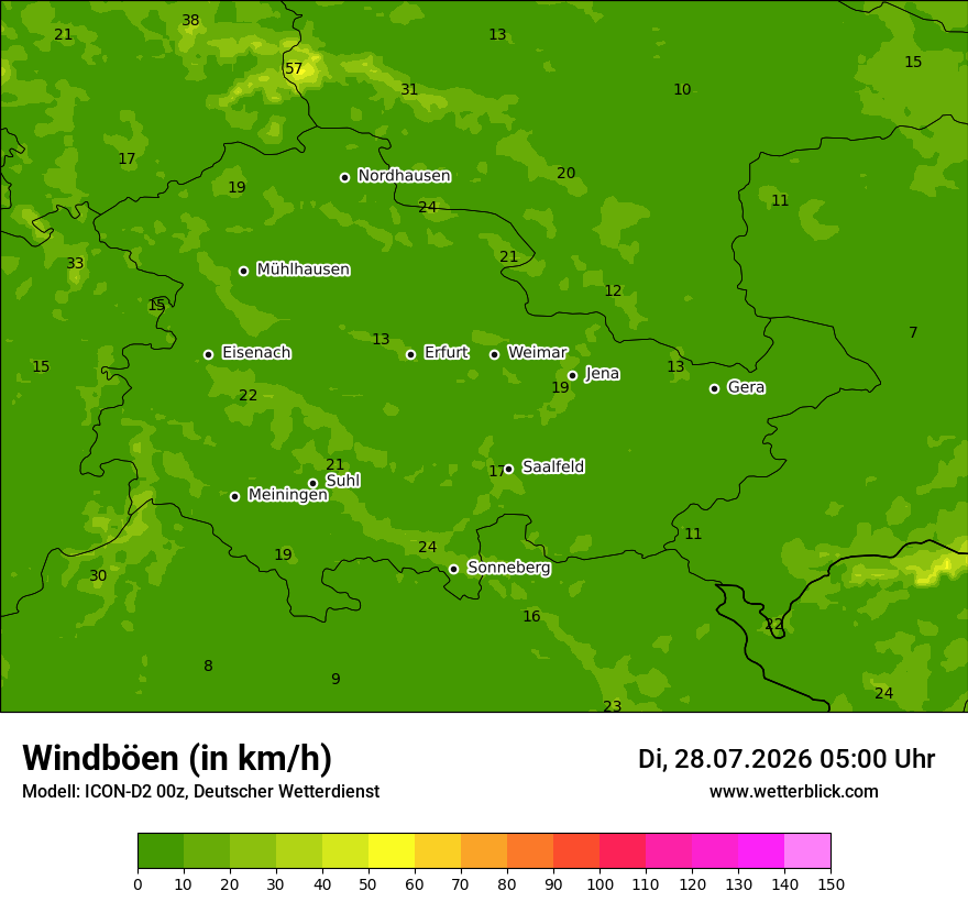 Maximale Windböen