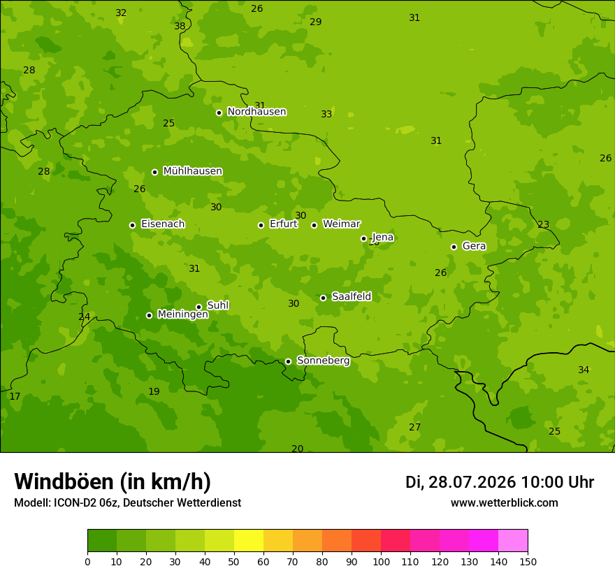 Maximale Windböen