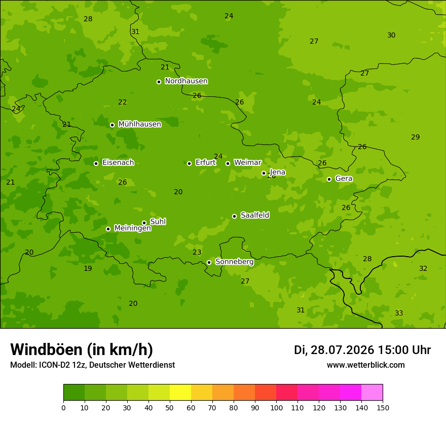 Maximale Windböen