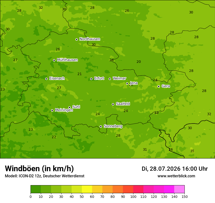 Maximale Windböen