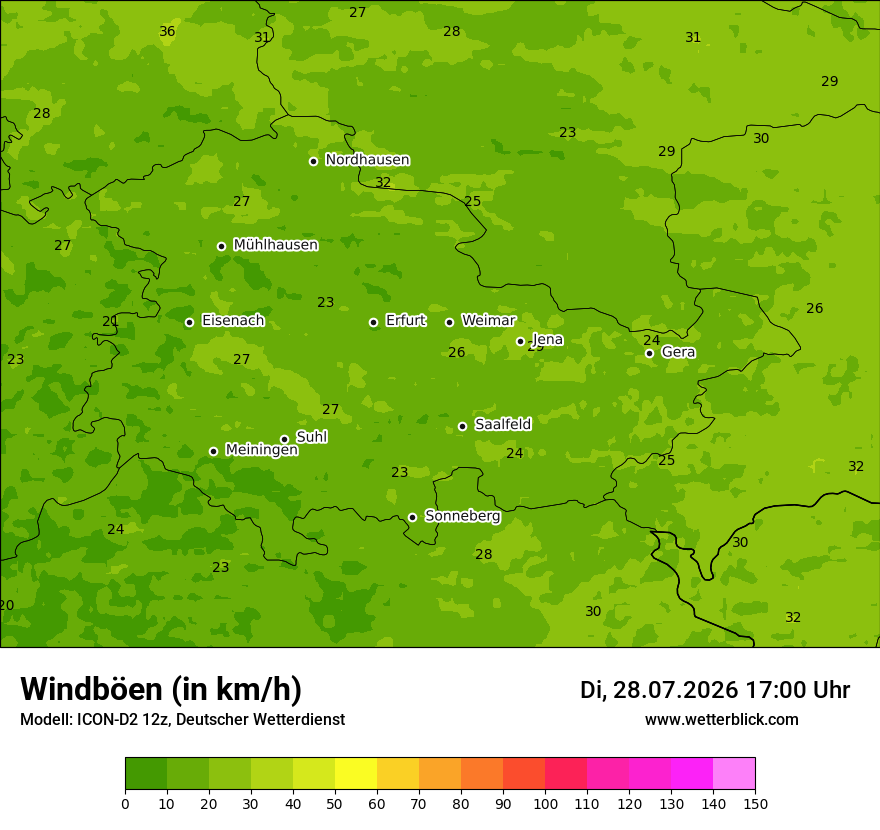 Maximale Windböen