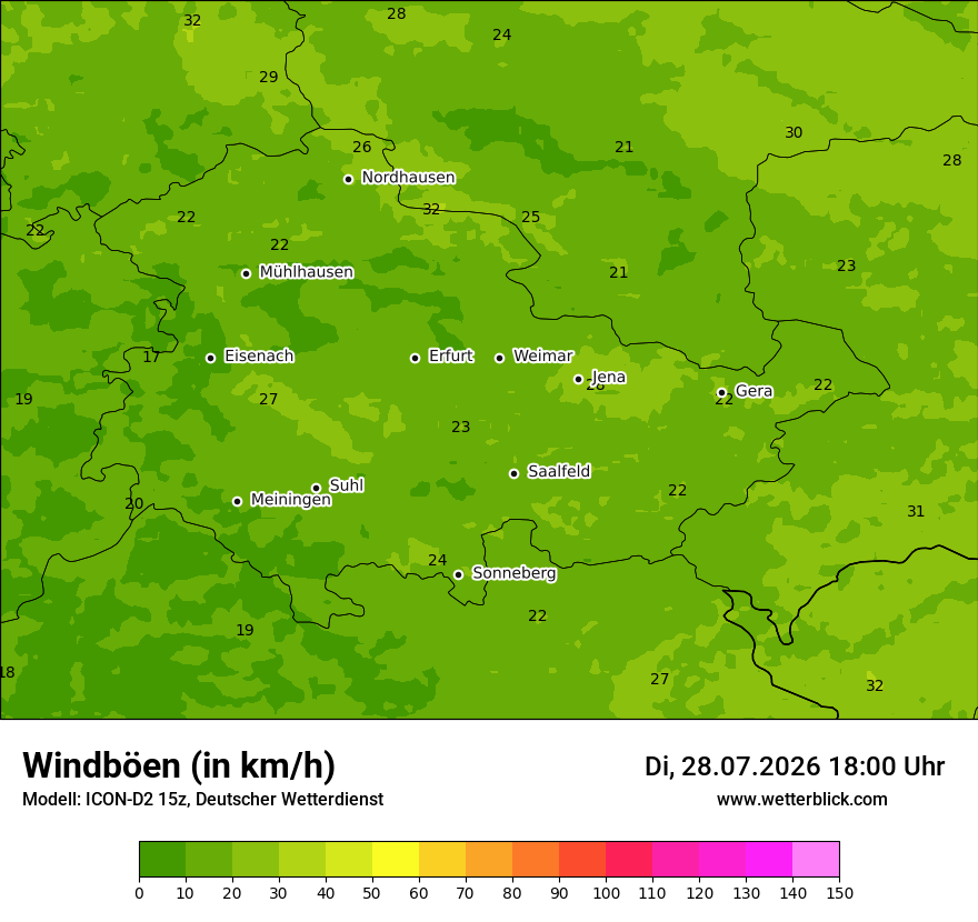 Maximale Windböen