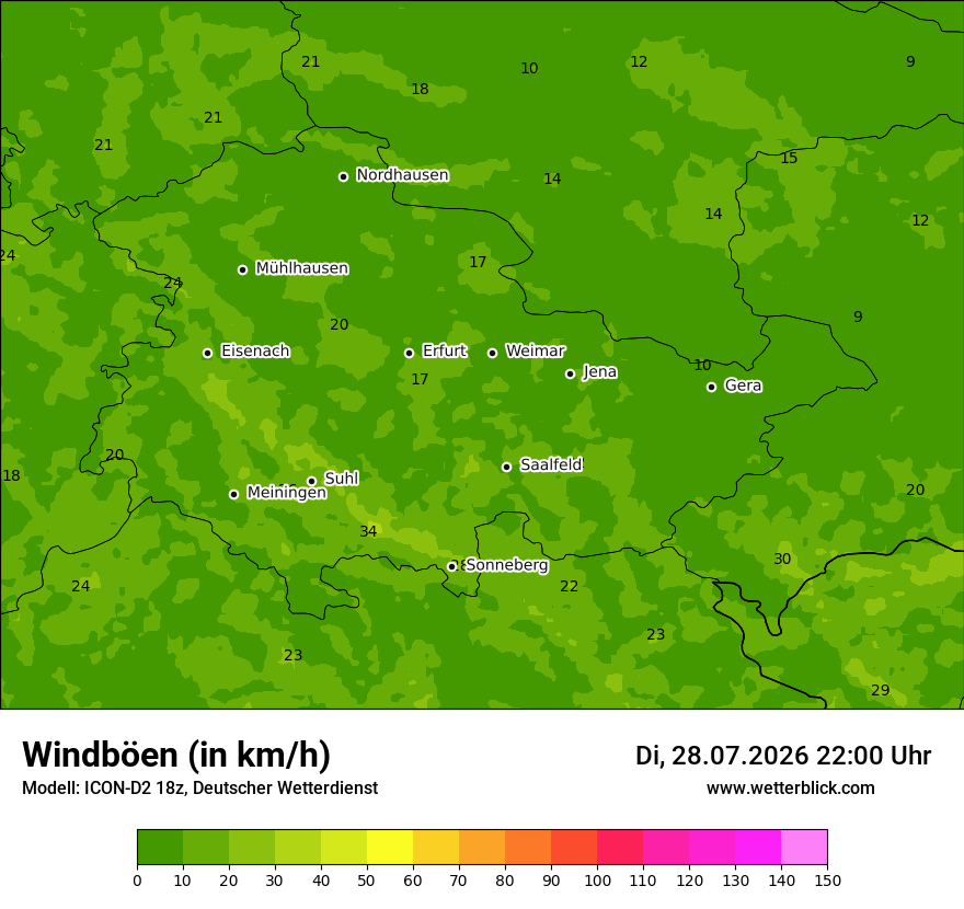 Maximale Windböen