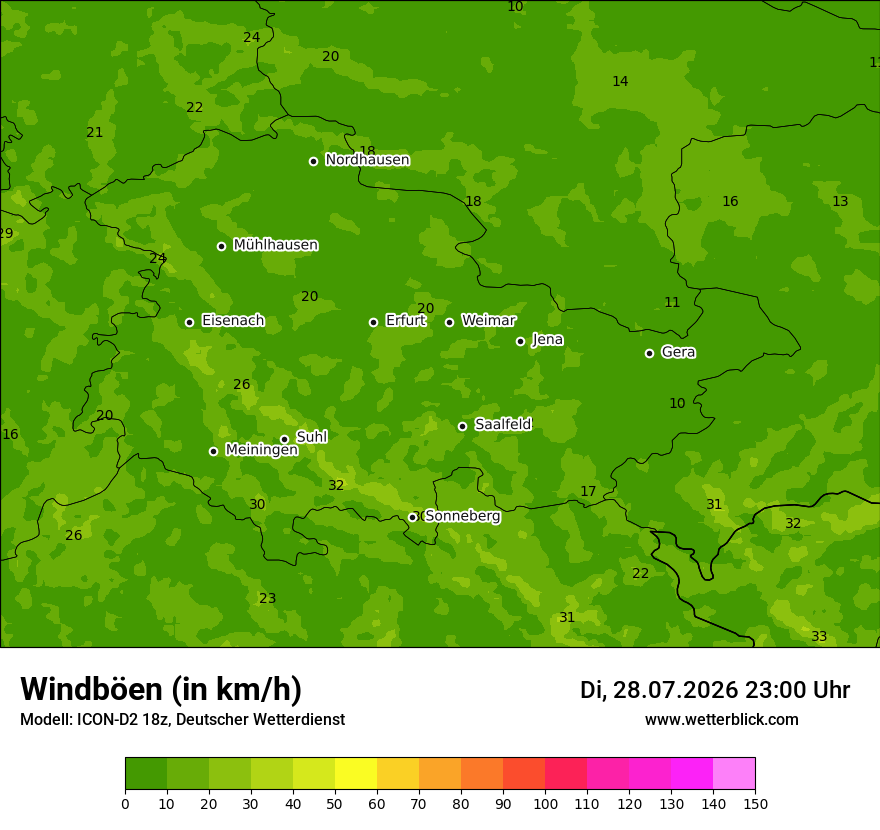 Maximale Windböen