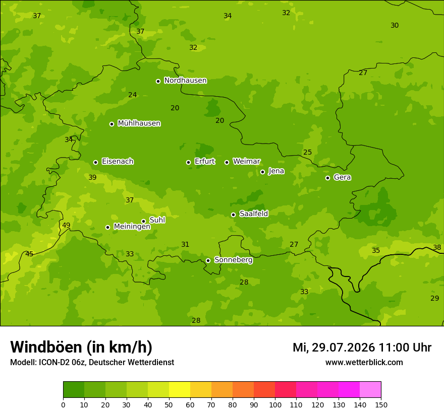 Maximale Windböen