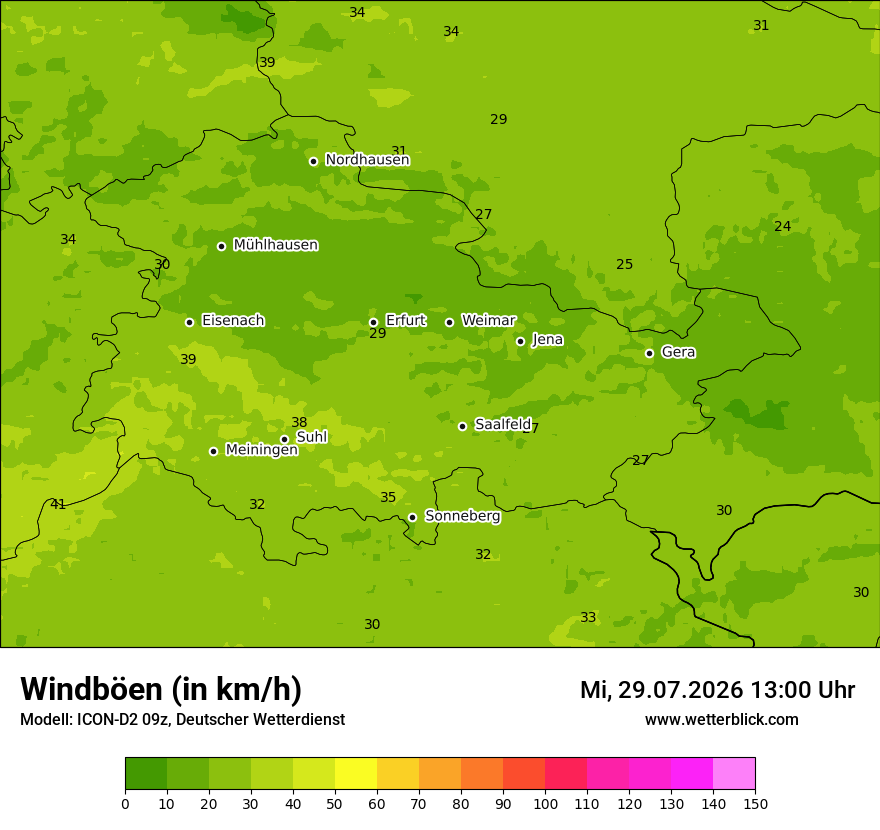 Maximale Windböen
