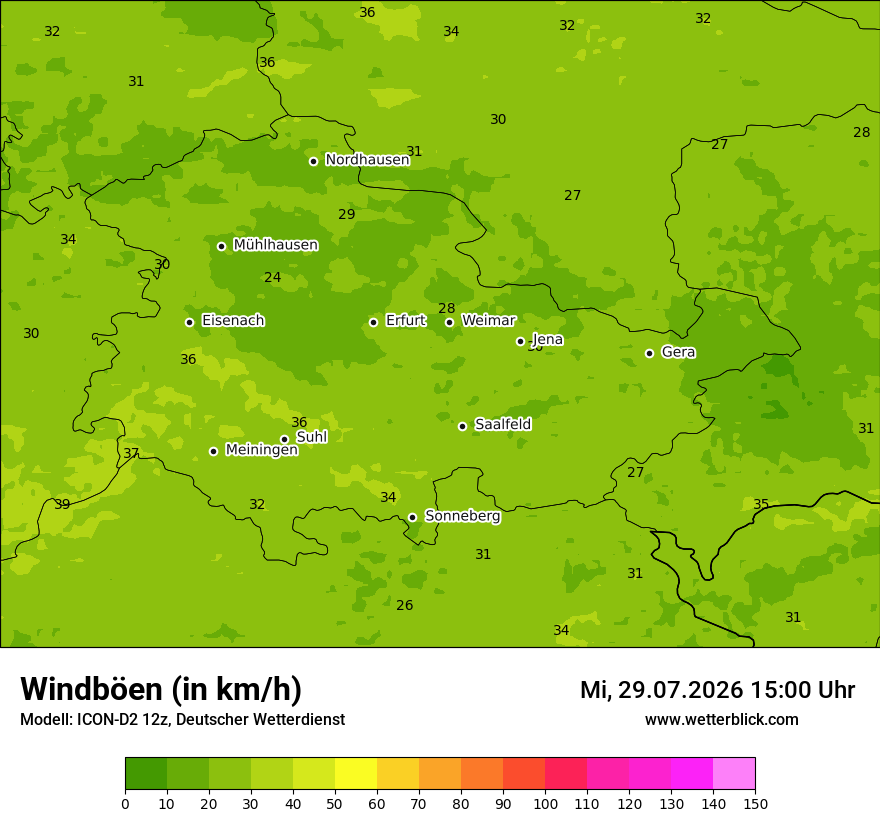 Maximale Windböen