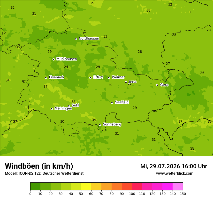 Maximale Windböen