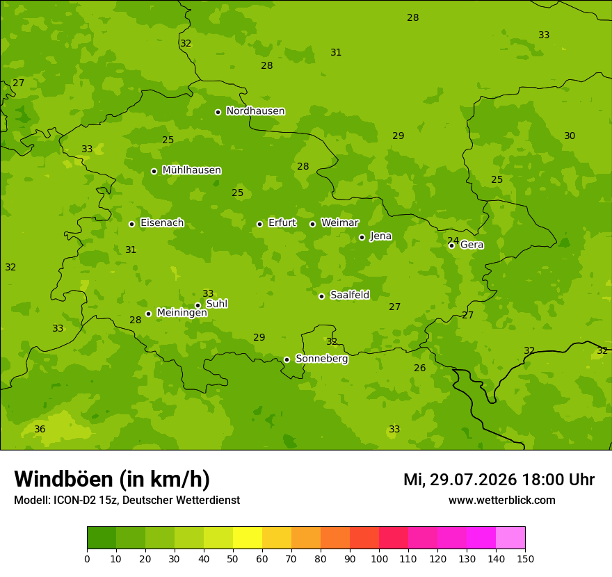 Maximale Windböen