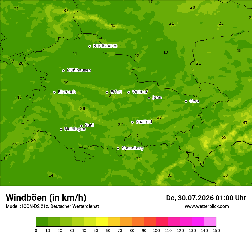 Maximale Windböen