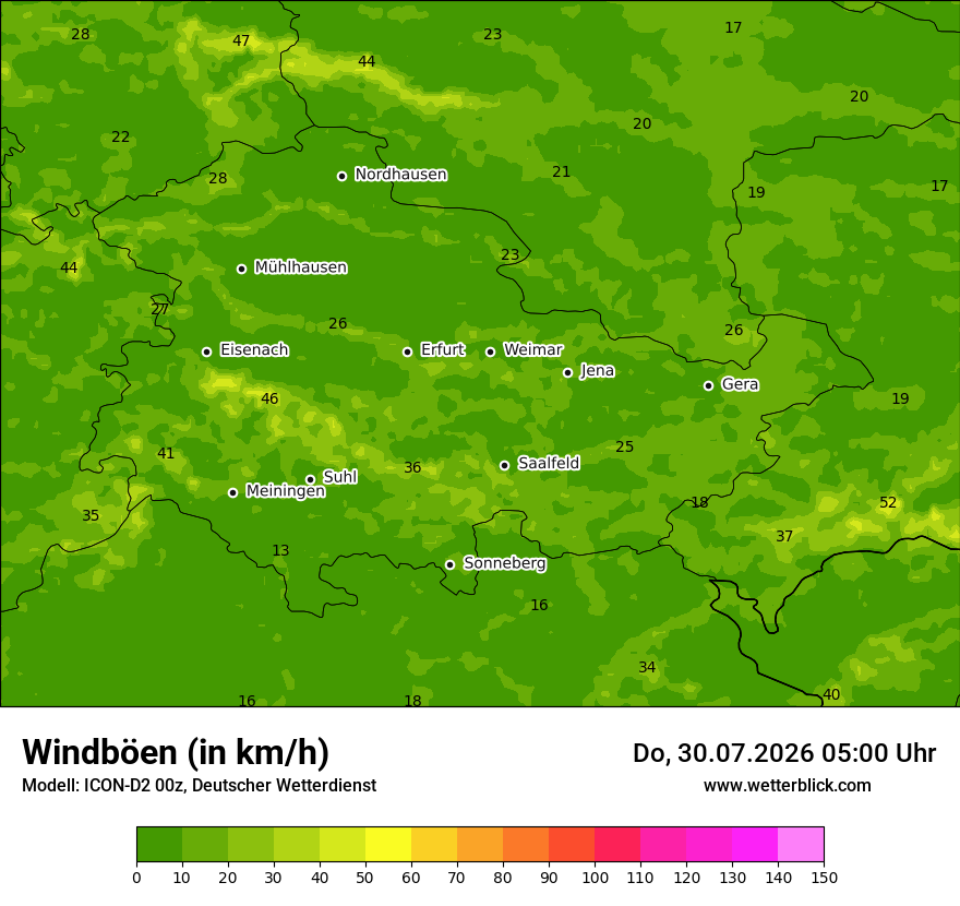 Maximale Windböen