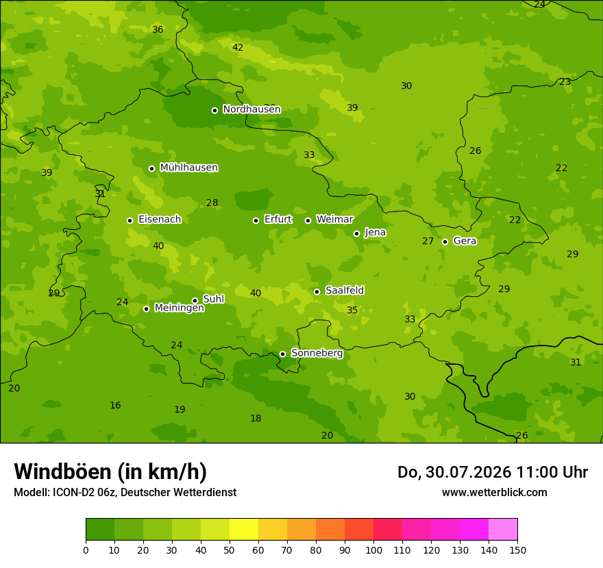 Maximale Windböen