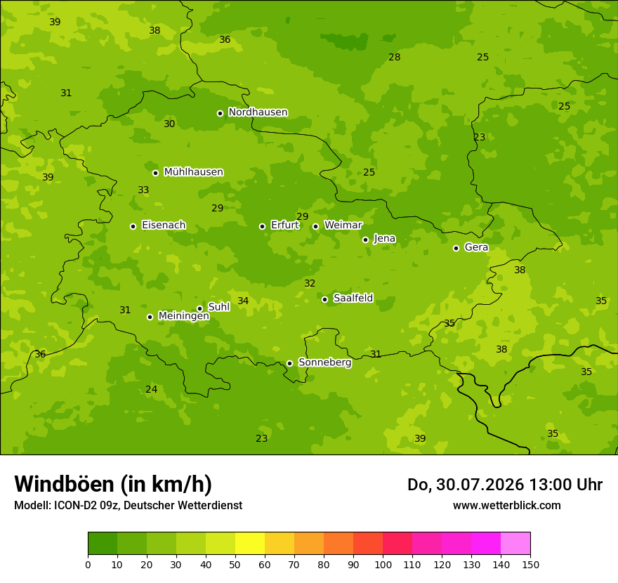 Maximale Windböen